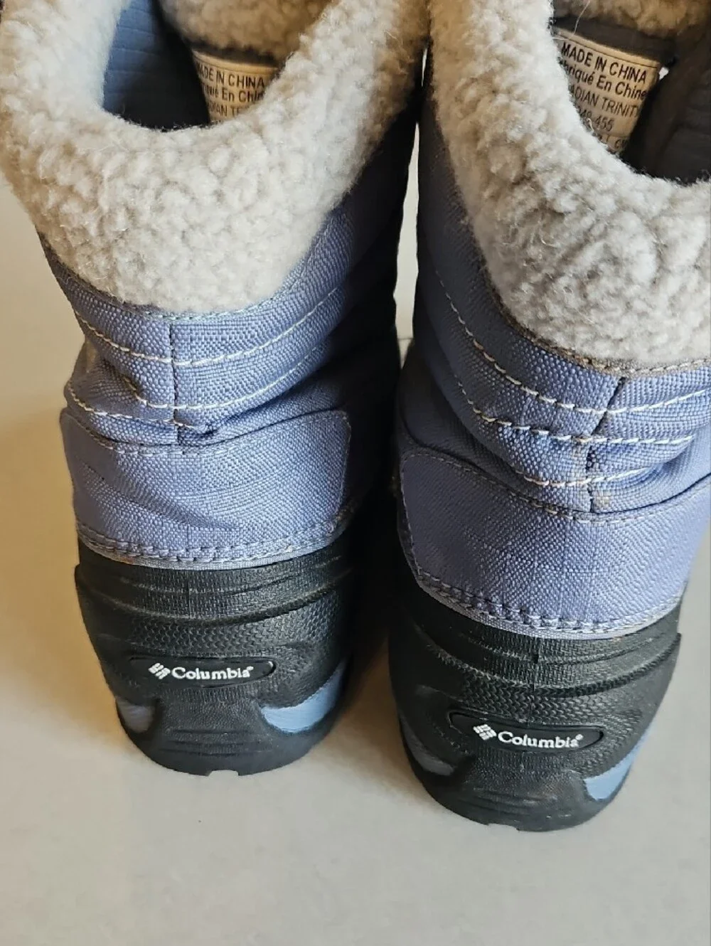 Columbia Gray-Blue Winter Snow Boots with Faux Shearling Cuff